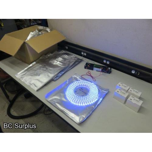 Q-341: LED Tape Lights – Blue – 12 Items