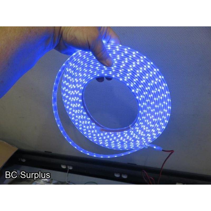 Q-341: LED Tape Lights – Blue – 12 Items