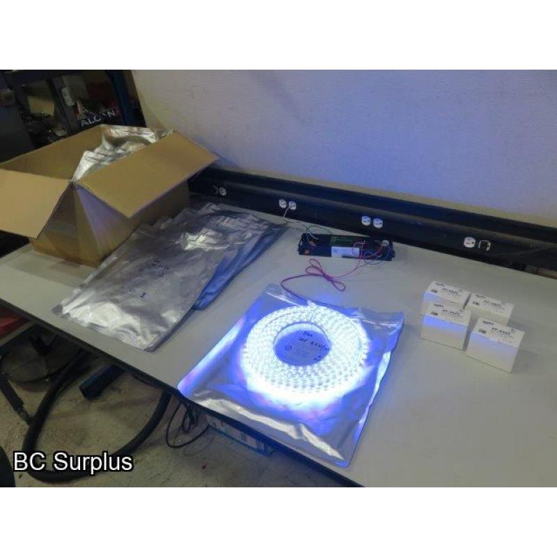 Q-341: LED Tape Lights – Blue – 12 Items