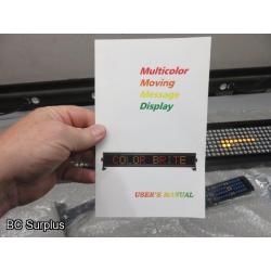 Q-352: Colour-Brite Moving Message Display – Unused – Coloured