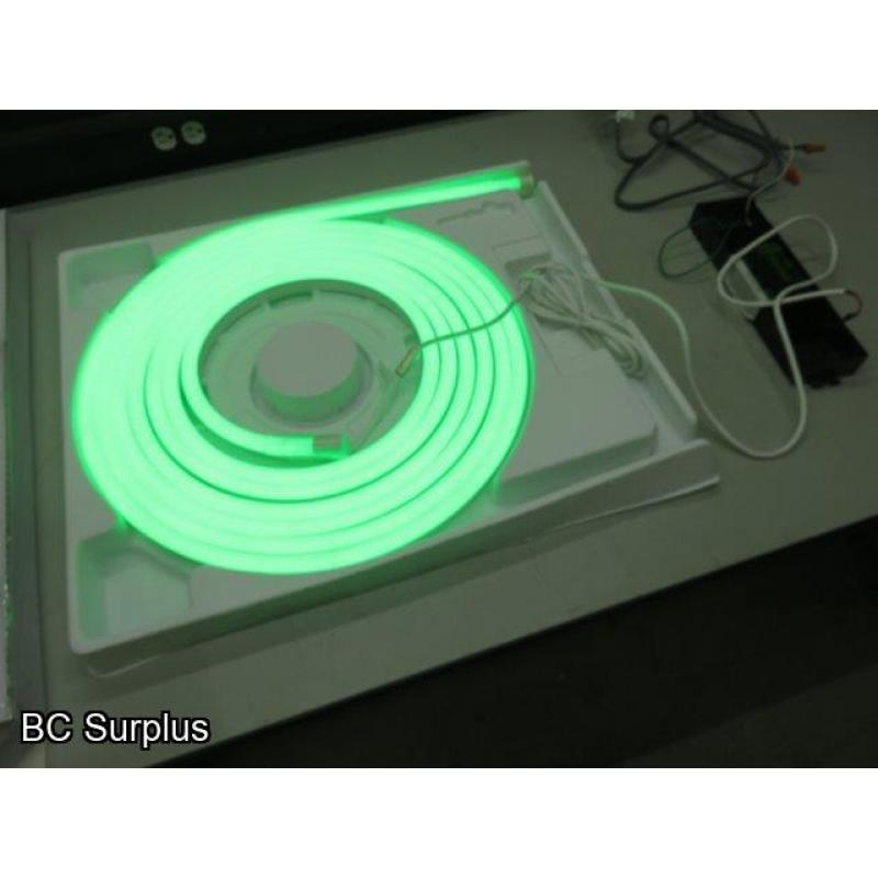 Q-363: Neon Flexible Strip Light – Green – 1 Length – 24 Ft.