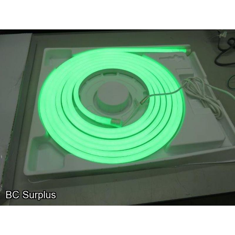 Q-363: Neon Flexible Strip Light – Green – 1 Length – 24 Ft.