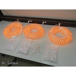 Q-322: Rope Lights – 3 Lengths of 75 Feet – Warm White