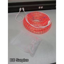 Q-325: LED Rope Light – 1 Length of 75 Feet – Red