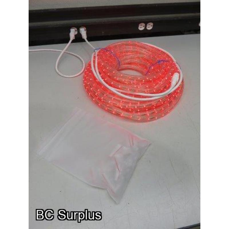 Q-325: LED Rope Light – 1 Length of 75 Feet – Red