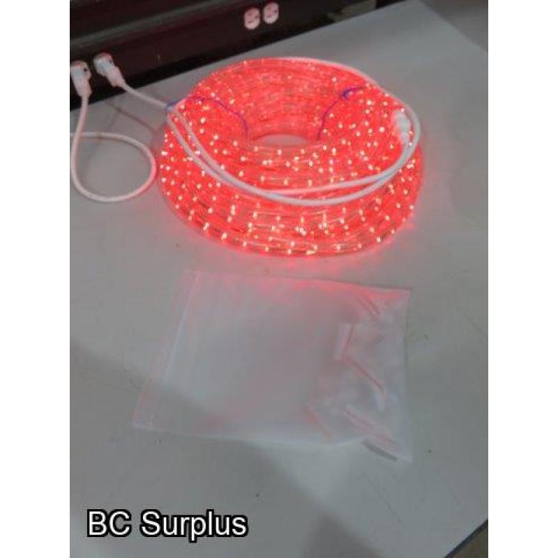 Q-325: LED Rope Light – 1 Length of 75 Feet – Red