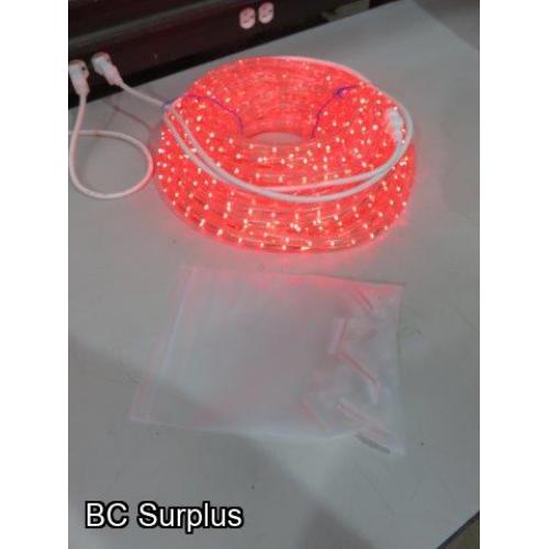 Q-326: LED Rope Light – 1 Length of 75 Feet – Red