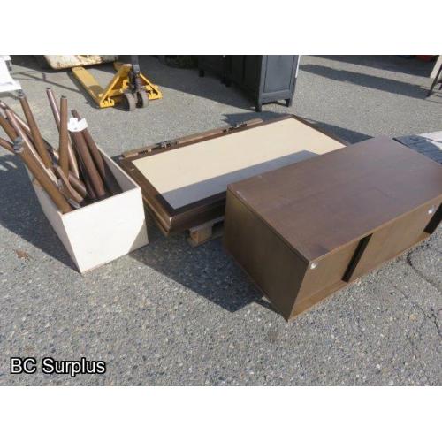 Q-411: Display Tables & Credenza – 1 Lot