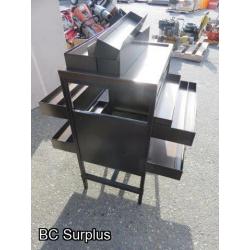 Q-412: Double-Sided Retail Display – 4 Drawer