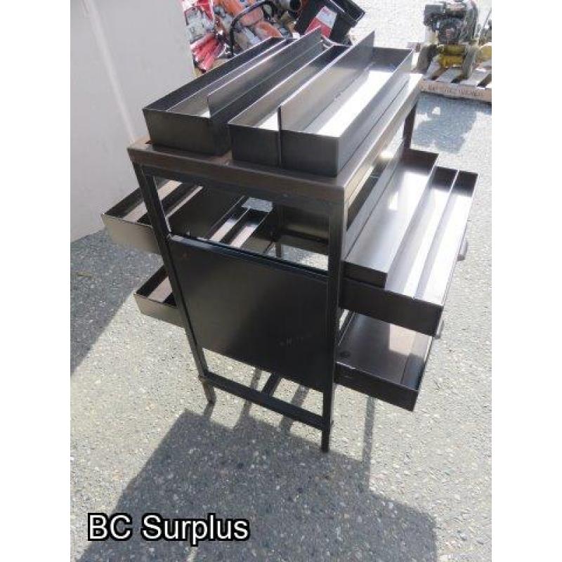 Q-412: Double-Sided Retail Display – 4 Drawer