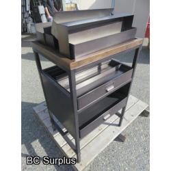 Q-413: Double-Sided Retail Display – 4 Drawer