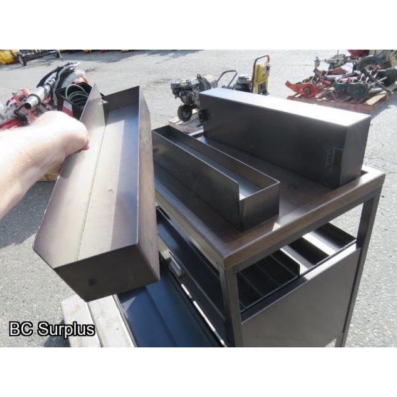 Q-413: Double-Sided Retail Display – 4 Drawer