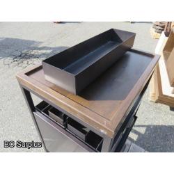 Q-413: Double-Sided Retail Display – 4 Drawer