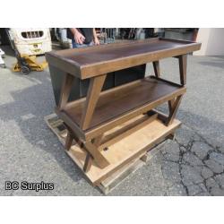 Q-417: Solid Wood Display Tables – 3 Items