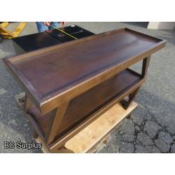 Q-417: Solid Wood Display Tables – 3 Items