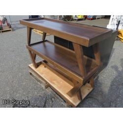 Q-417: Solid Wood Display Tables – 3 Items