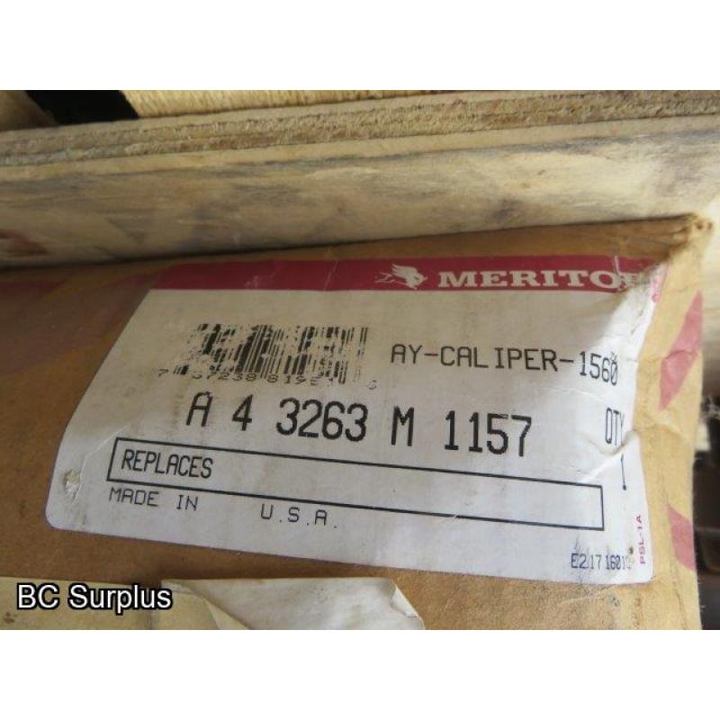 Q-431: Meritor Truck Parts – Hubs; Rotors & Calipers – 1 Lot