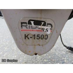 Q-432: Ridgid K-1500 Power Snake