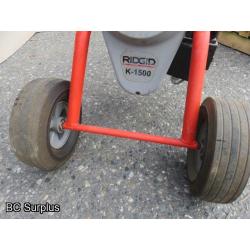 Q-433: Ridgid K-1500 Power Snake