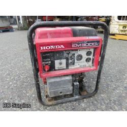 Q-441: Honda EM3000C Portable Generator