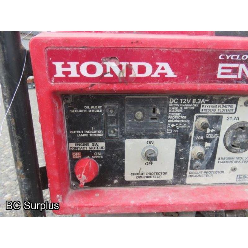 Q-441: Honda EM3000C Portable Generator