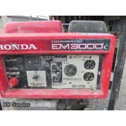 Q-441: Honda EM3000C Portable Generator