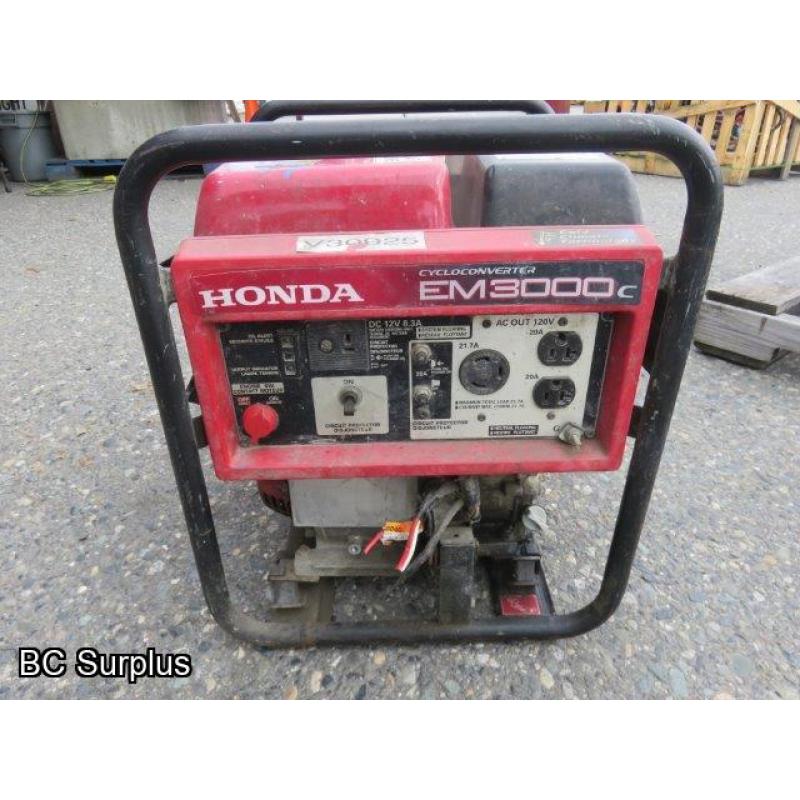 Q-442: Honda EM3000C Portable Generator