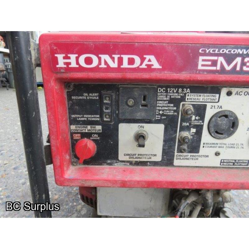 Q-442: Honda EM3000C Portable Generator