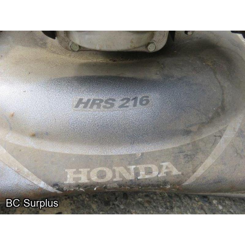 Q-450: Honda HRS216 Push Mower