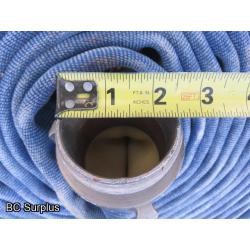 Q-454: Fire Hose – 2.5 Inch – 4 Used Lengths – 50 Ft Each – Blue