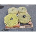 Q-458: Fire Hose – 2.5 Inch – 4 Used Lengths – 50 Ft Each – Yellow