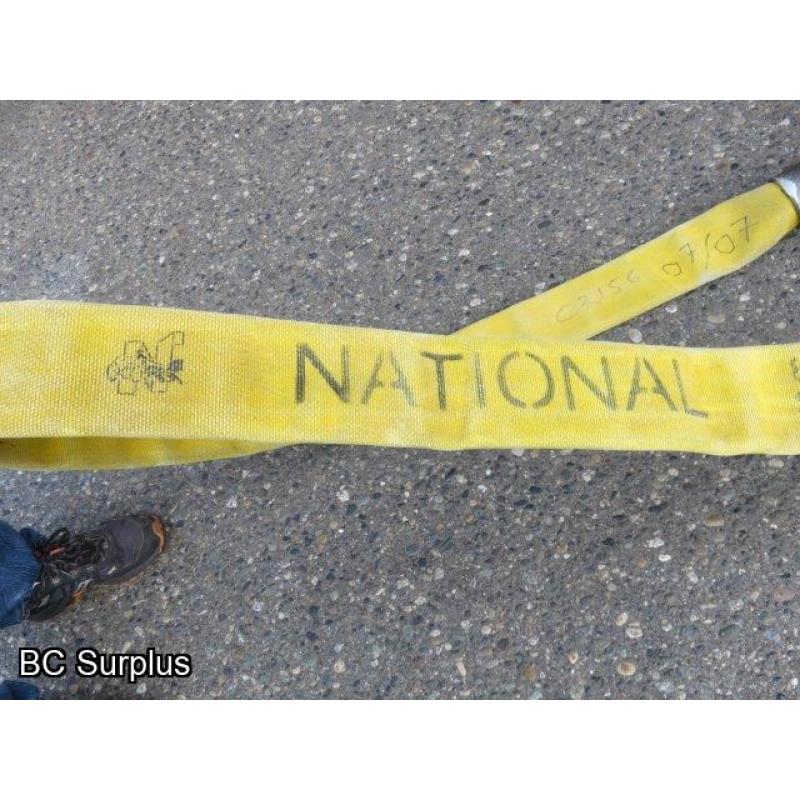 Q-458: Fire Hose – 2.5 Inch – 4 Used Lengths – 50 Ft Each – Yellow