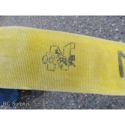 Q-459: Fire Hose – 2.5 Inch – 4 Used Lengths – 50 Ft Each – Yellow