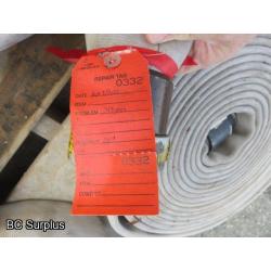 Q-460: Fire Hose – 2.5 Inch – 4 Used Lengths – 50 Ft Each – White