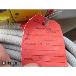 Q-461: Fire Hose – Mixed – 4 Used Lengths – 50 Ft Each – White