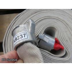 Q-461: Fire Hose – Mixed – 4 Used Lengths – 50 Ft Each – White