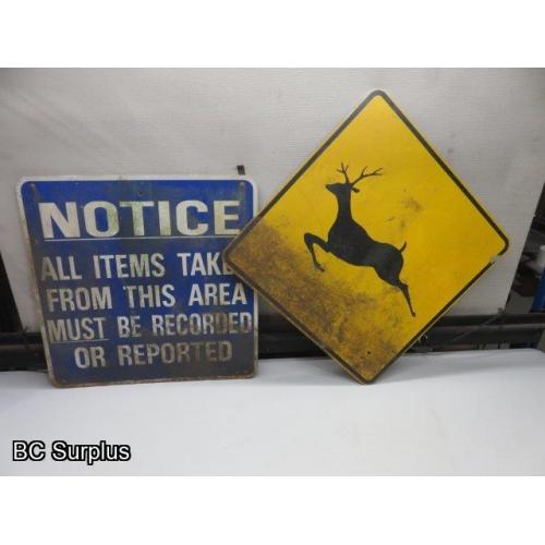 Q-466: Vintage Street Signs – 2 Items