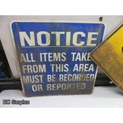 Q-466: Vintage Street Signs – 2 Items