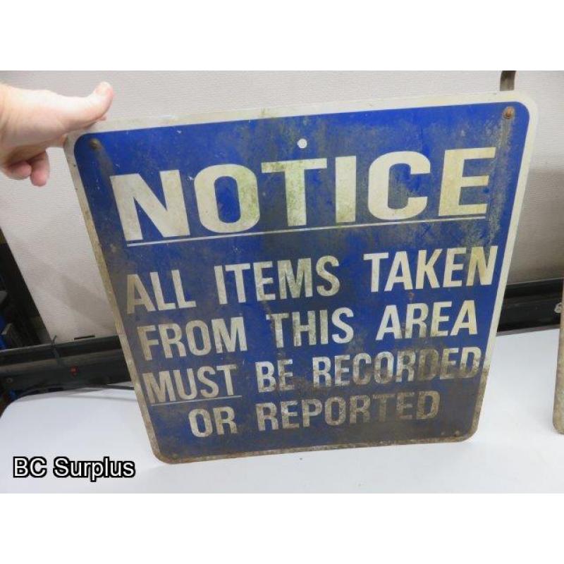 Q-466: Vintage Street Signs – 2 Items