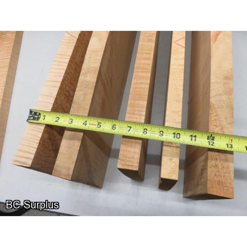 Q-499: Carving Wood Sections – Maple? - 7 Items