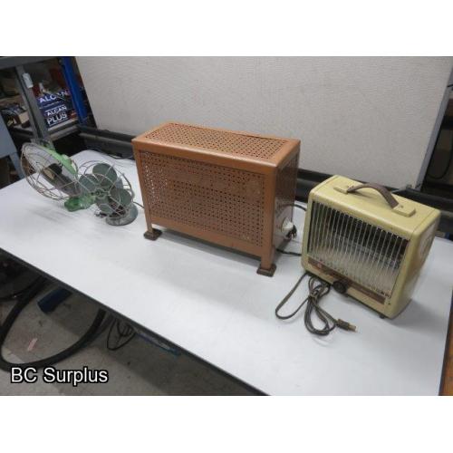 Q-491: Vintage Electric Heaters and Fans – 4 Items