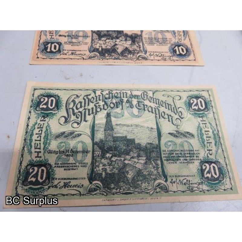 Q-509: Foreign Currency & Canadian Tire Money – 1 Lot