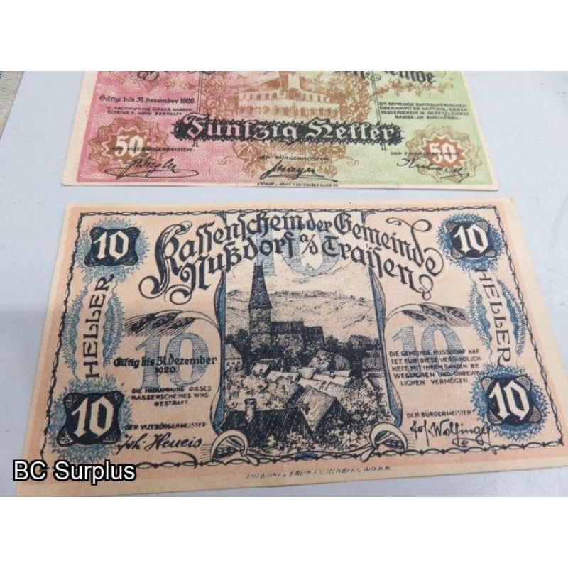 Q-509: Foreign Currency & Canadian Tire Money – 1 Lot