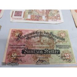 Q-509: Foreign Currency & Canadian Tire Money – 1 Lot