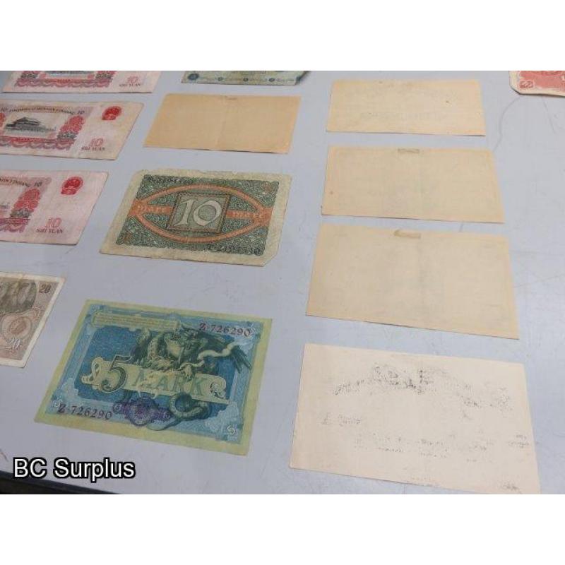 Q-509: Foreign Currency & Canadian Tire Money – 1 Lot