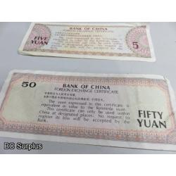 Q-509: Foreign Currency & Canadian Tire Money – 1 Lot