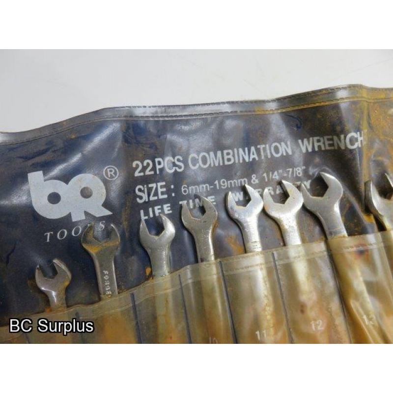 Q-515: Wrenches; Socket Set; Sharpening Stones – 1 Lot