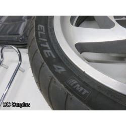 Q-520: Dunlop 180/60R16 Motorcycle Tire on Honda Rim & Parts