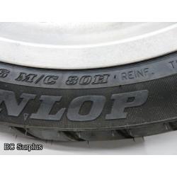 Q-520: Dunlop 180/60R16 Motorcycle Tire on Honda Rim & Parts