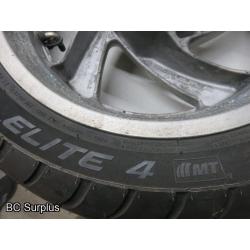 Q-520: Dunlop 180/60R16 Motorcycle Tire on Honda Rim & Parts